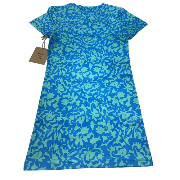 Stone Fox Swim NWT Bambi Baby Tee Ocean Blue Swim Dress Surf Size M MSRP$110 - Picture 2 of 4